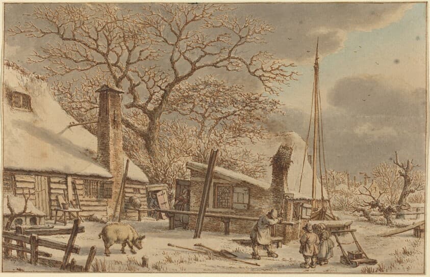 Farmyard in Winter — Jacob Cats