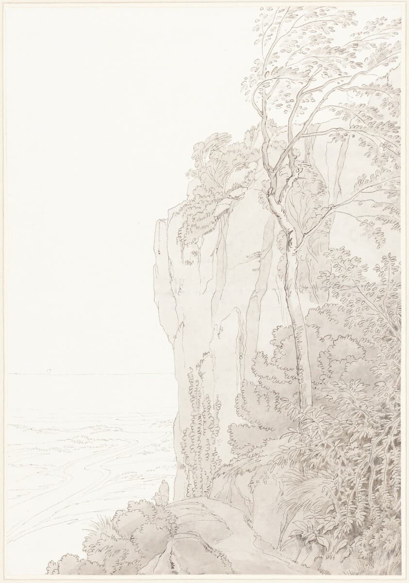 Sheer Cliffs above a Coastal Road — John White Abbott