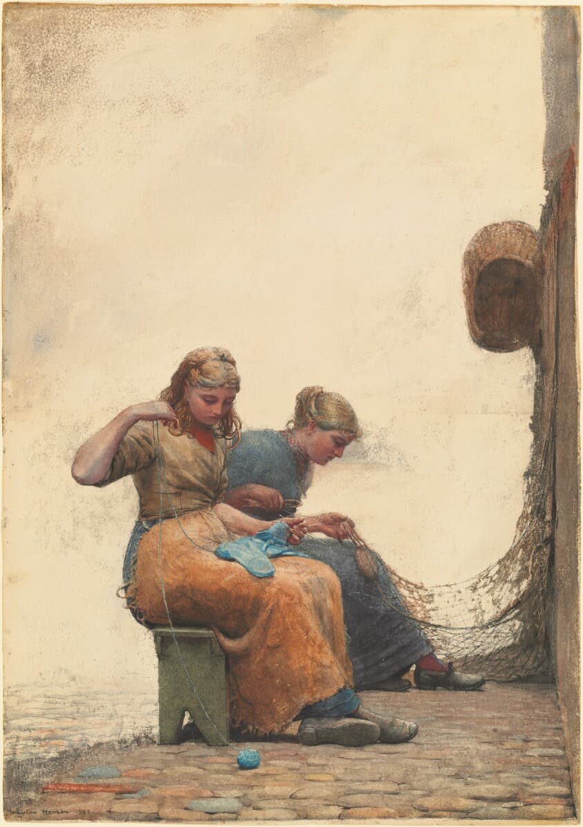 Mending the Nets — Winslow Homer