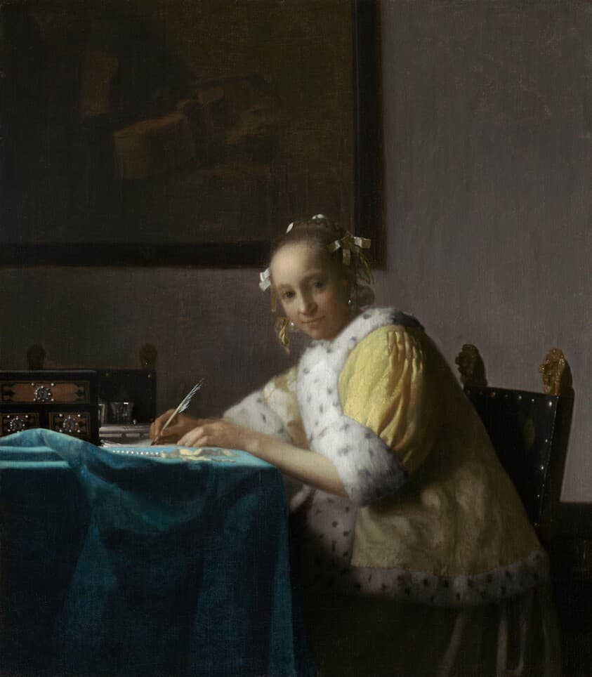 A Lady Writing — Johannes Vermeer