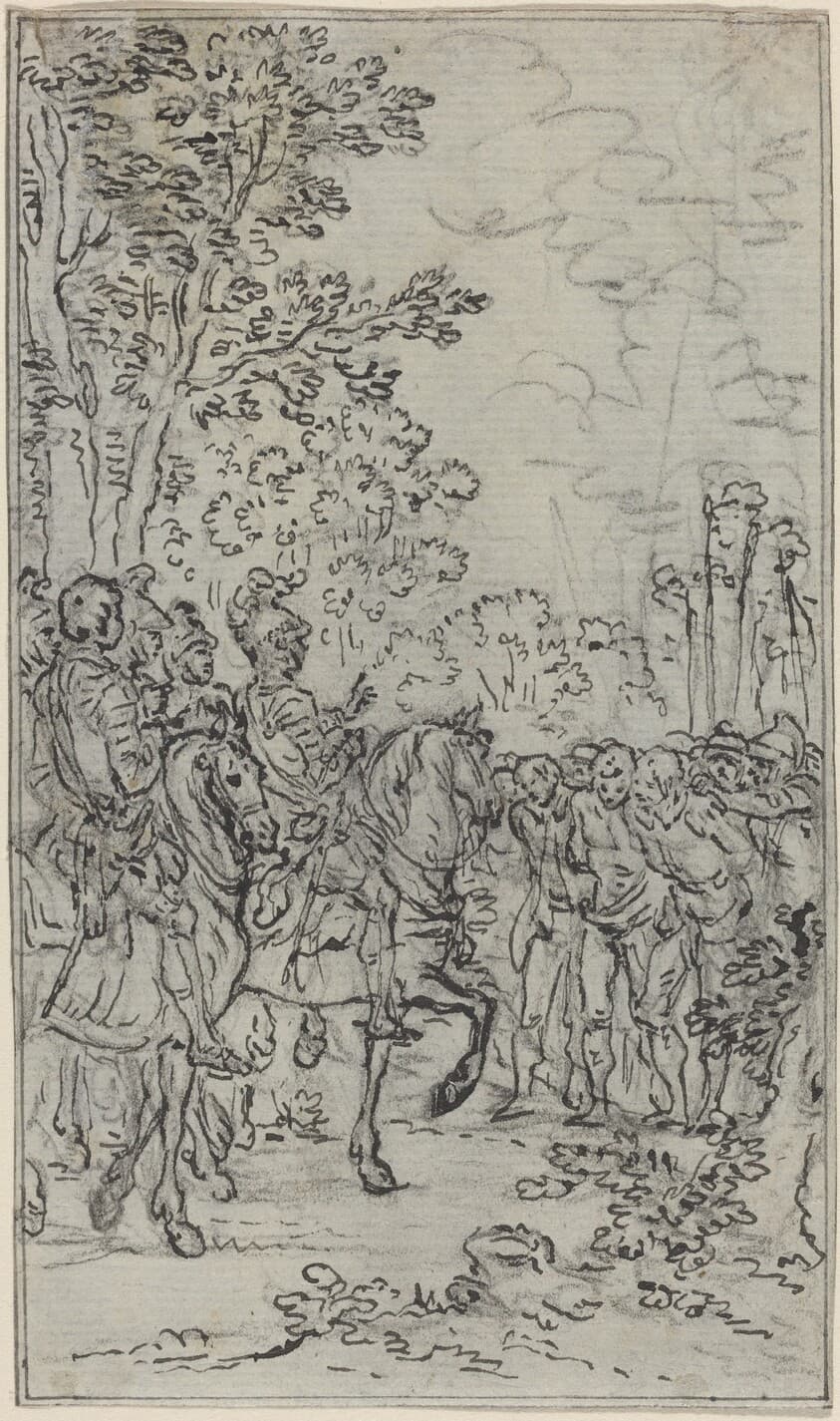 Captives before a Commander — Hubert François Gravelot