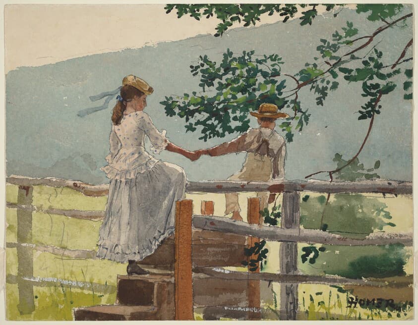 On the Stile — Winslow Homer