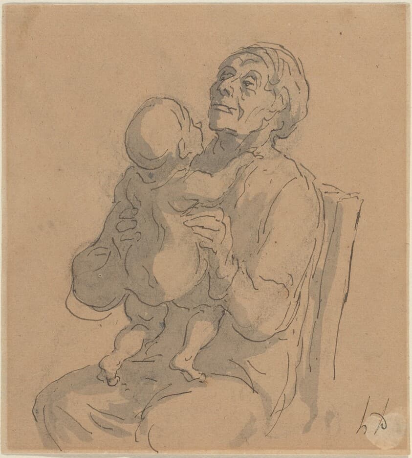 The Grandmother — Honoré Daumier