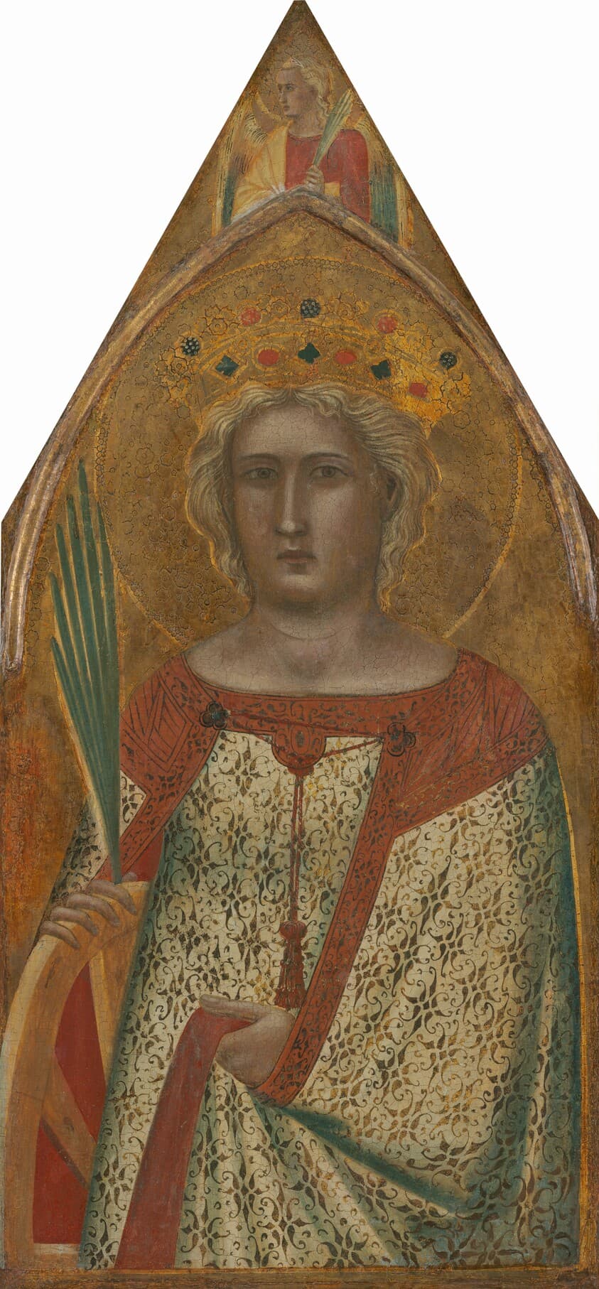 Saint Catherine of Alexandria, with an Angel [right panel] — Pietro Lorenzetti