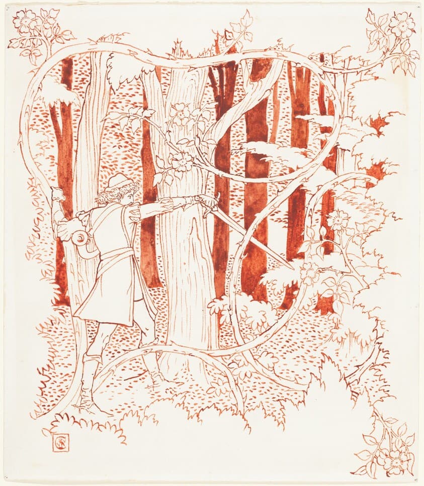 Prince Charming in the Forest — Walter Crane