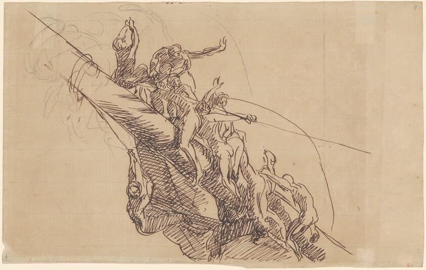 Study for "The Defeat of the Floating Batteries at Gibraltar" — John Singleton Copley