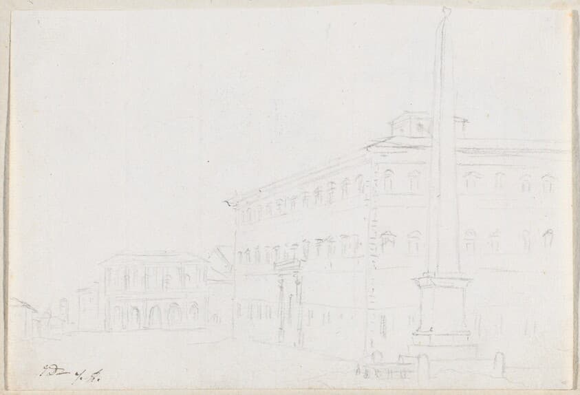 A Piazza with an Obelisk — Jacques-Louis David