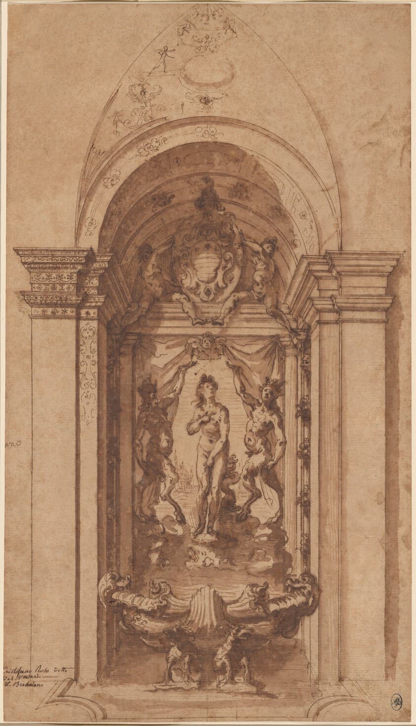 A Design for a Wall Decoration or Fountain — Cherubino Alberti