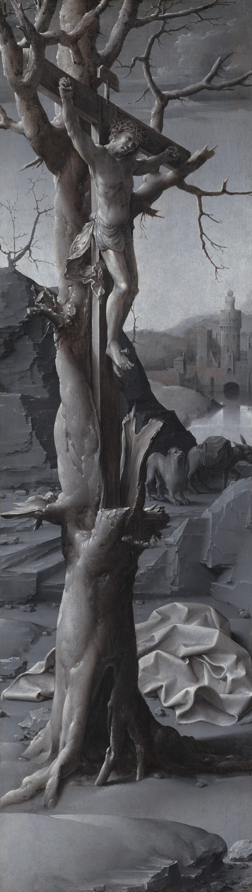 Saint Jerome Penitent [left panel] — Jan Gossaert