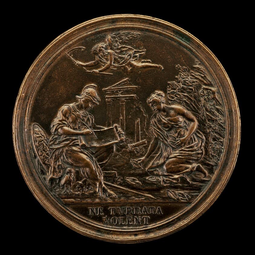 Allegory with Minerva, Time, and a Sybil [reverse] — Lorenzo Maria Weber