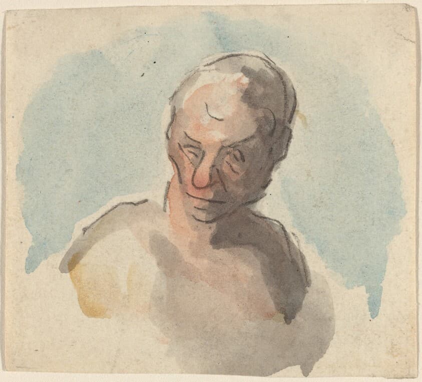 Head of a Man — Honoré Daumier