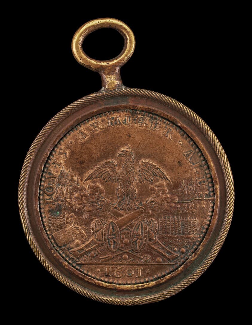 Eagle Astride Two Cannons (The Artillery) [reverse] — Philippe Danfrie II