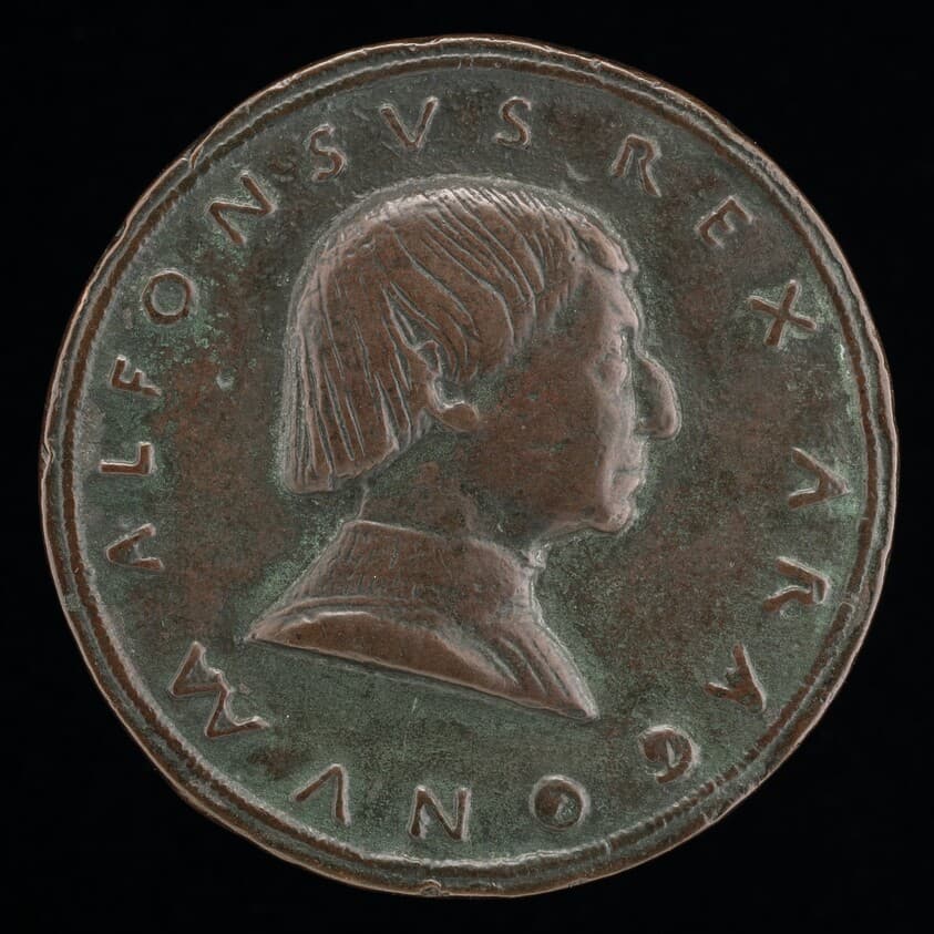 Alfonso V of Aragon, 1394-1458, King of Naples and Sicily 1442 [obverse] — Paolo da Ragusa
