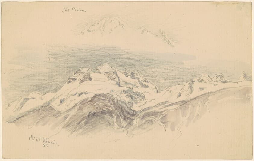 Mt. Baker and Mt. McKensie [recto] — Samuel Colman