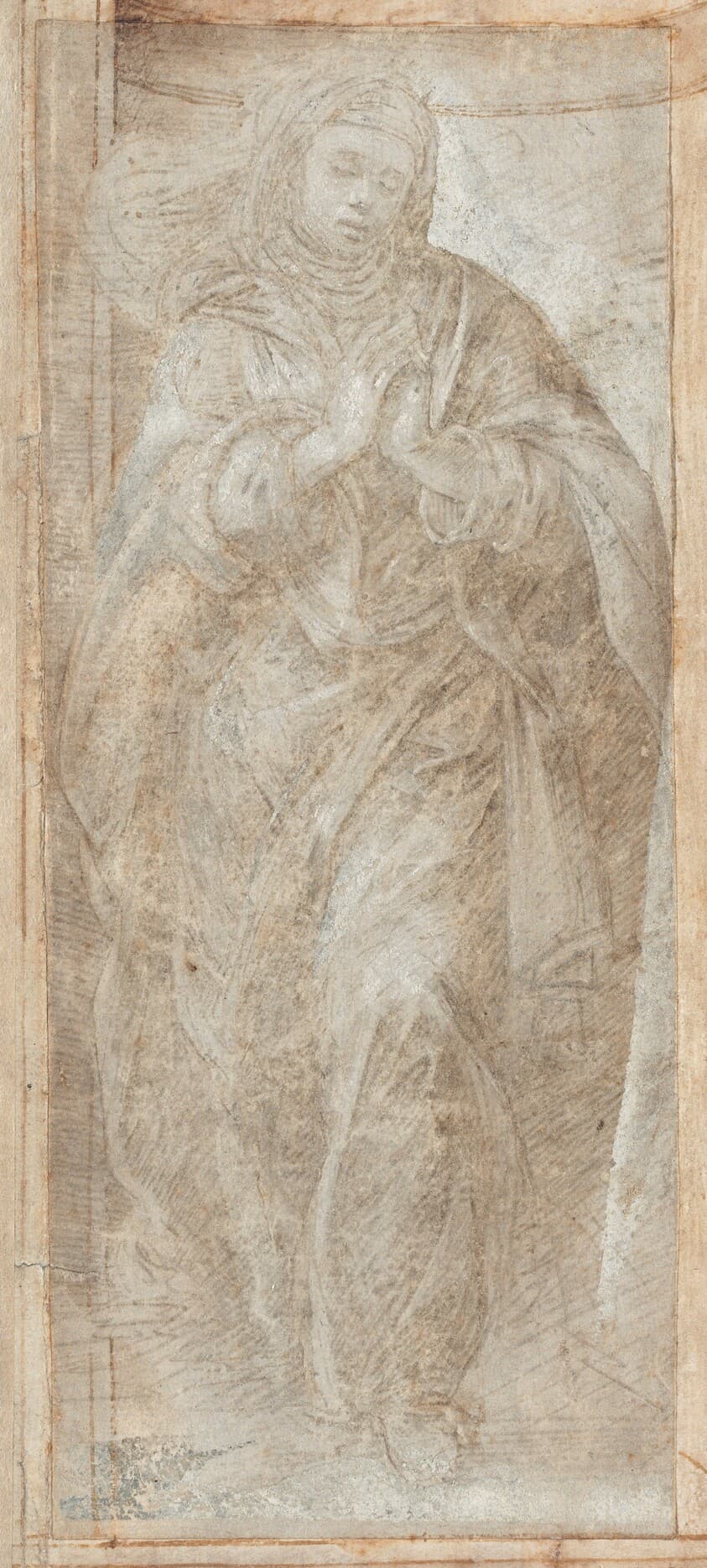 Standing Woman with Her Hands Clasped in Prayer — Filippino Lippi