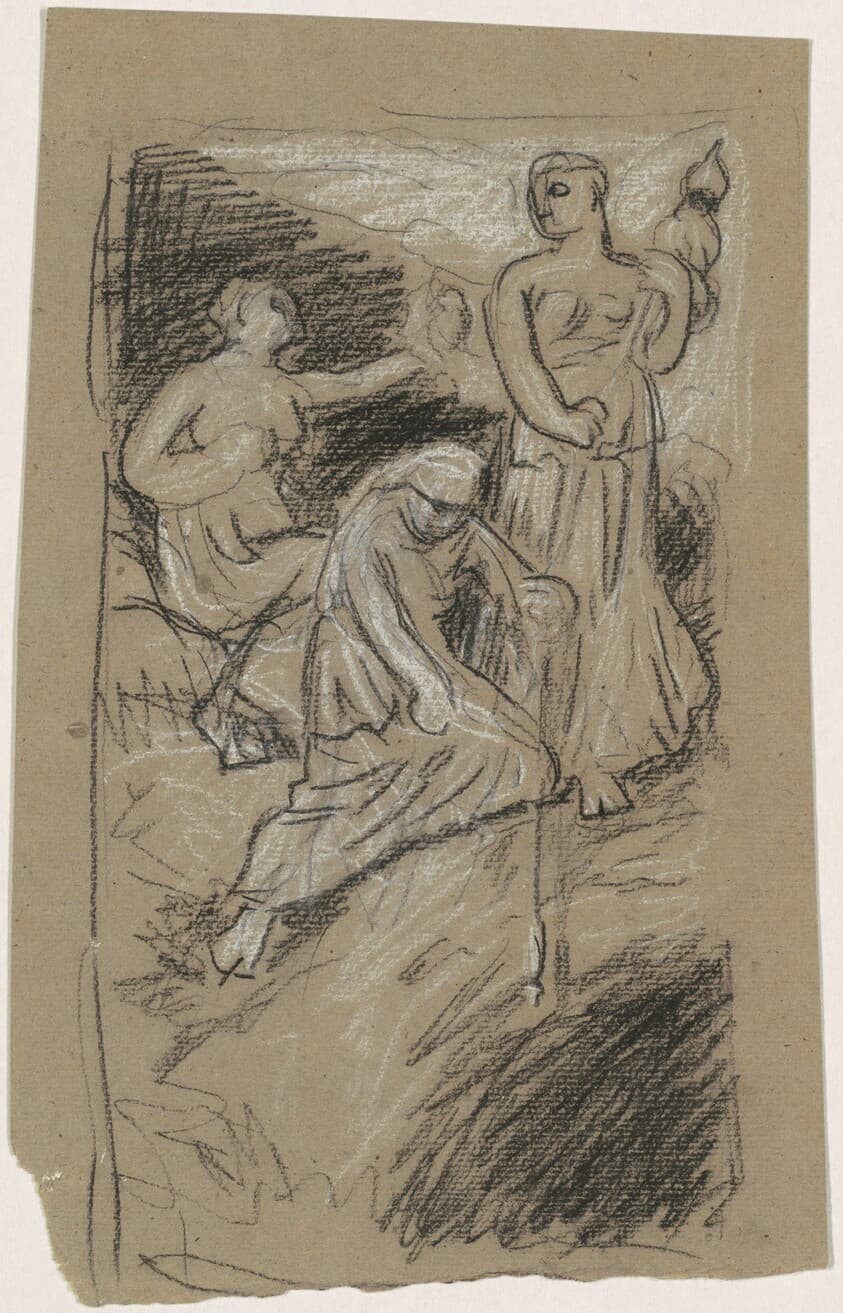 Study for "The Fates Gathering in the Stars" — Elihu Vedder