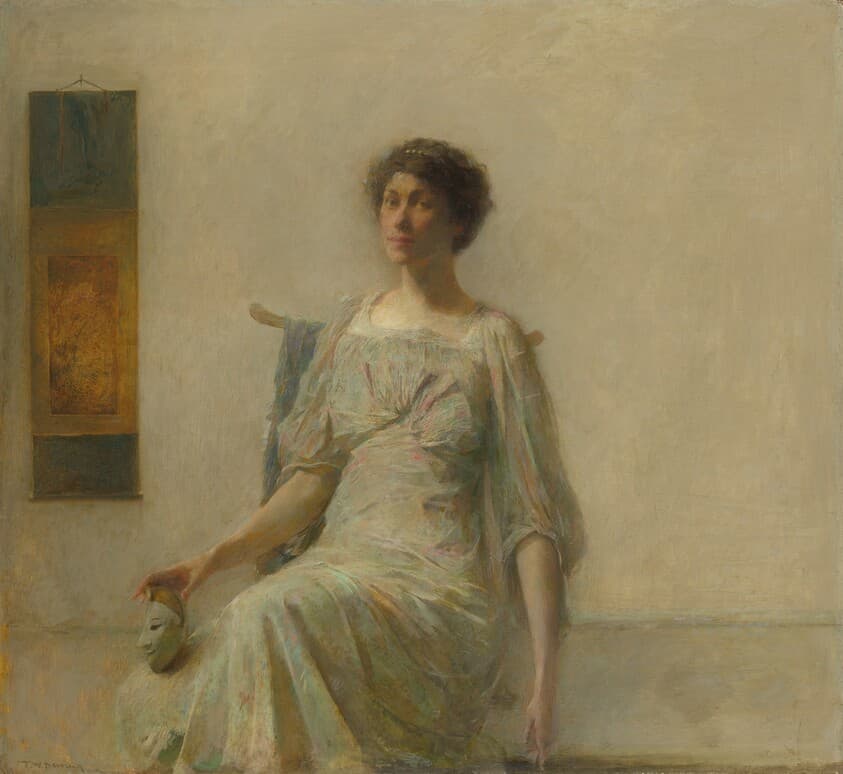 Lady with a Mask — Thomas Wilmer Dewing