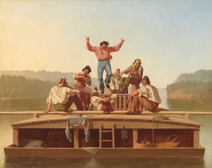 The Jolly Flatboatmen — George Caleb Bingham