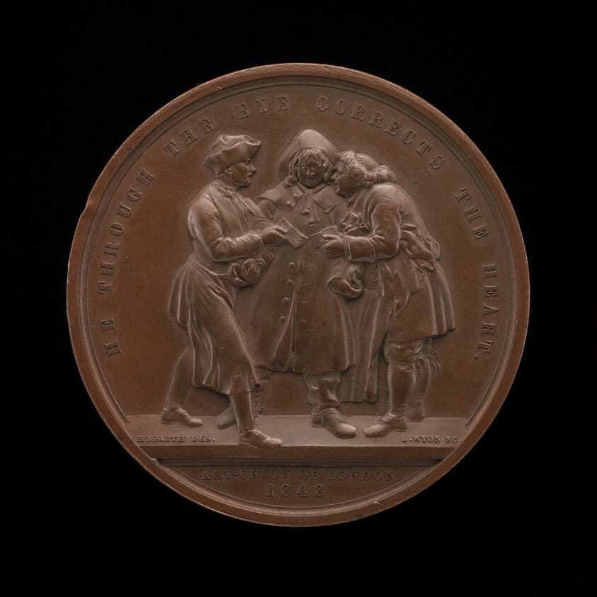 Canvassing for Votes (central scene from a painting by William Hogarth) [reverse] — Leonard Charles Wyon