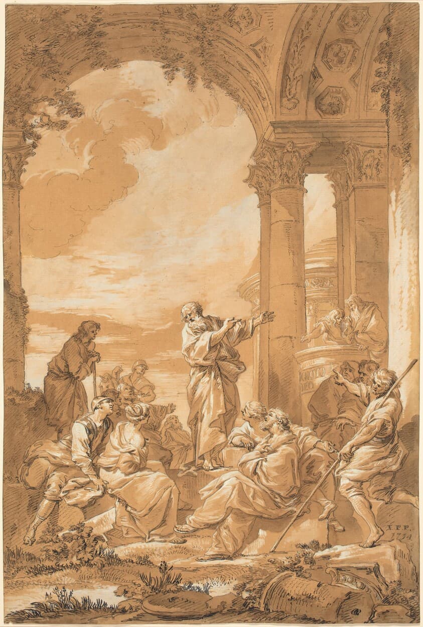 Saint Paul Preaching in Athens — Giovanni Paolo Panini