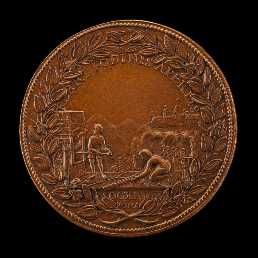 Mining Works on Monte Leone [reverse] — Gasparo Morone Mola