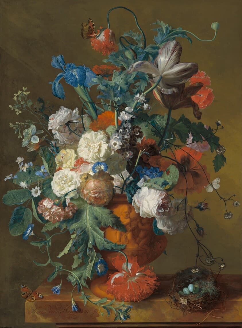 Flowers in an Urn — Jan van Huysum