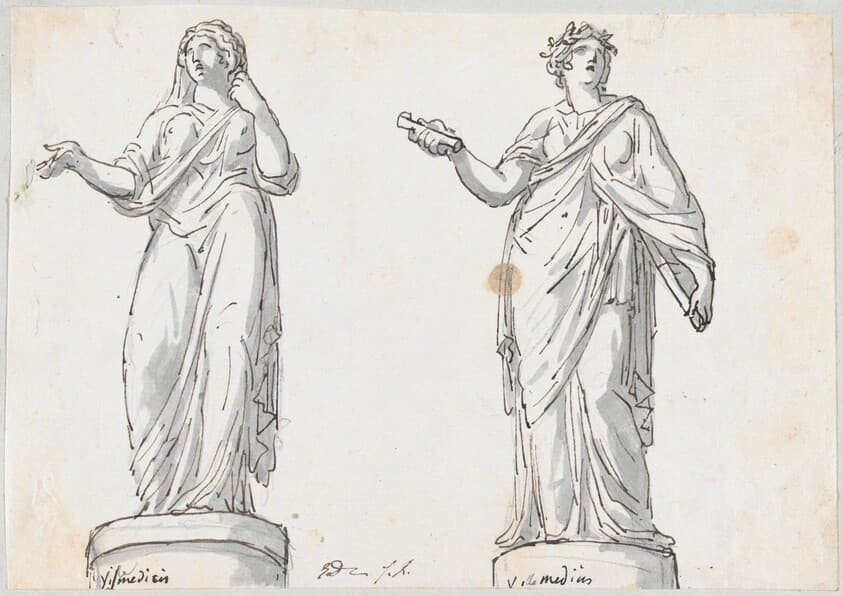 Two Female Figures from the Villa Medici — Jacques-Louis David