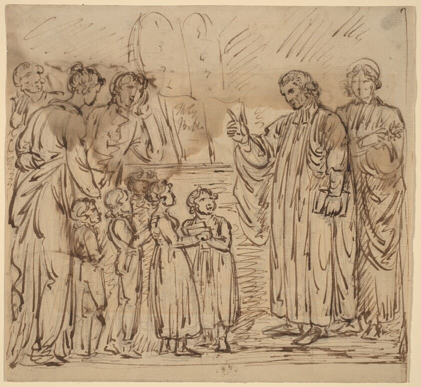 Bible Lesson [recto] — Mather Brown