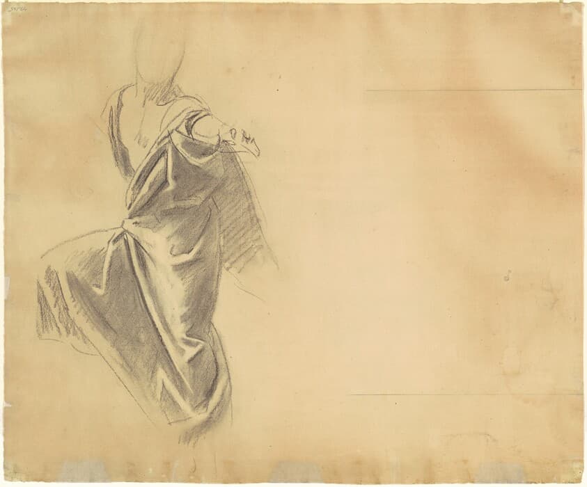 Study of Drapery [verso] — John Singer Sargent