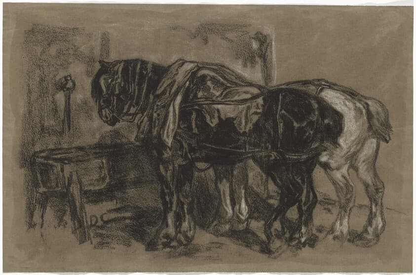 Two Draft Horses — Alexandre-Gabriel Decamps