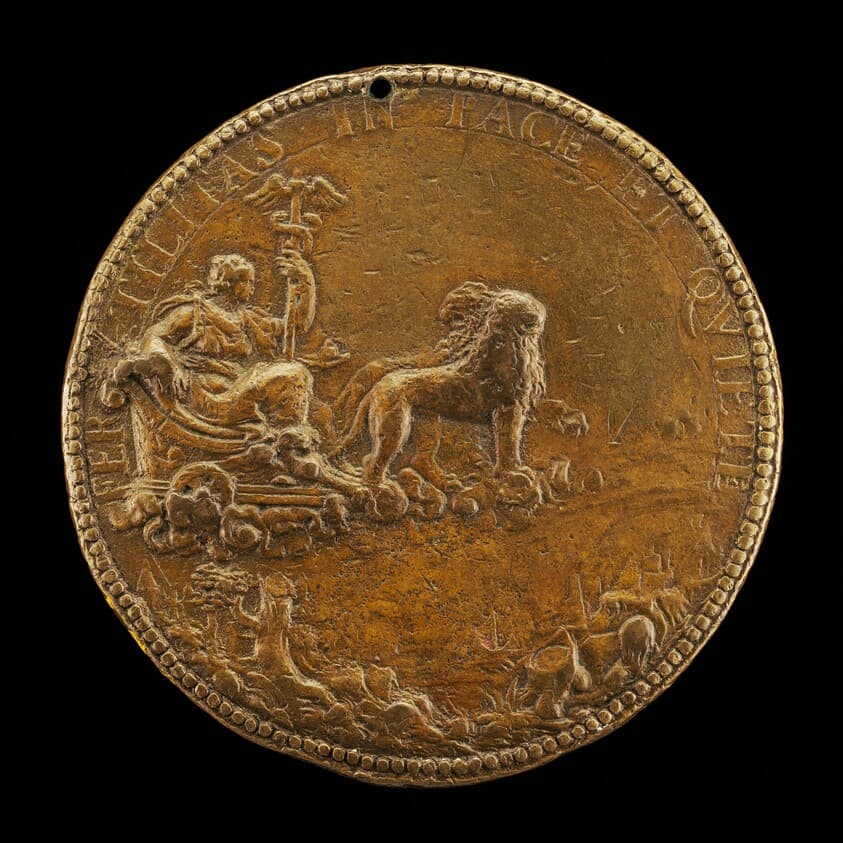 Cybele in a Car Drawn by Lions [reverse] — Pier Paolo Galeotti