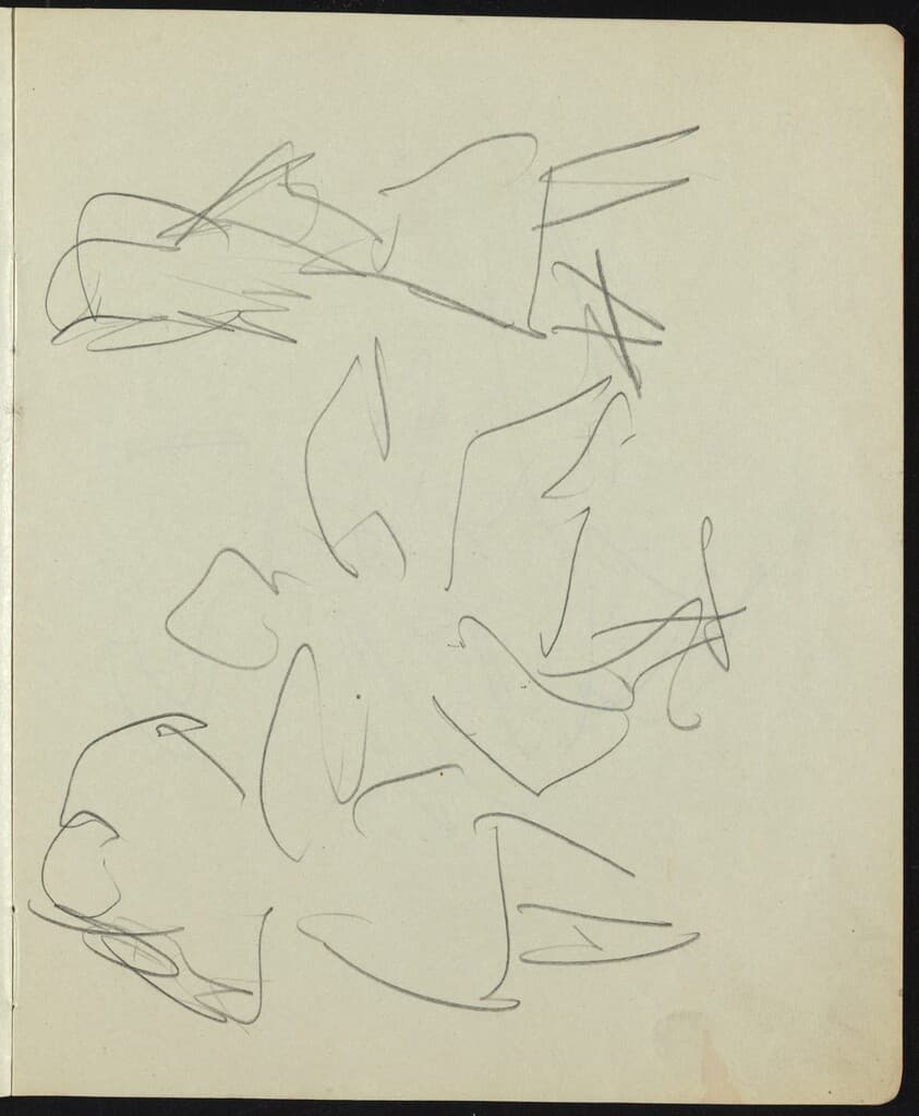 Dancers and Performers (Page from a Sketchbook) — Ernst Ludwig Kirchner