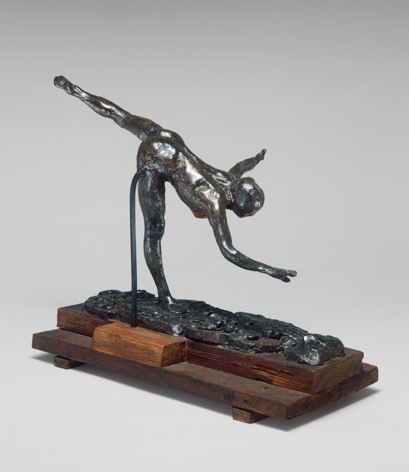 Arabesque over the Right Leg, Right Hand near the Ground, Left Arm Outstretched (First Arabesque Penchée) — Edgar Degas