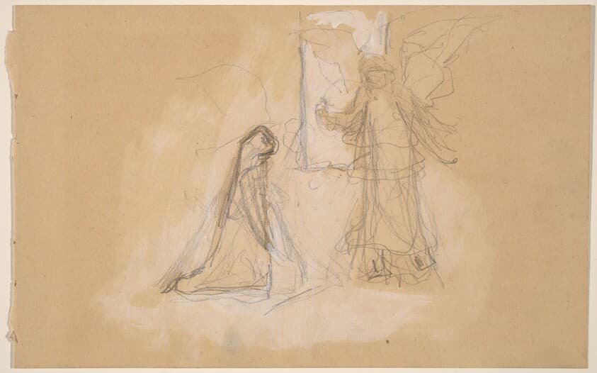 Study of a Figure from Behind [recto] — Charles Sprague Pearce