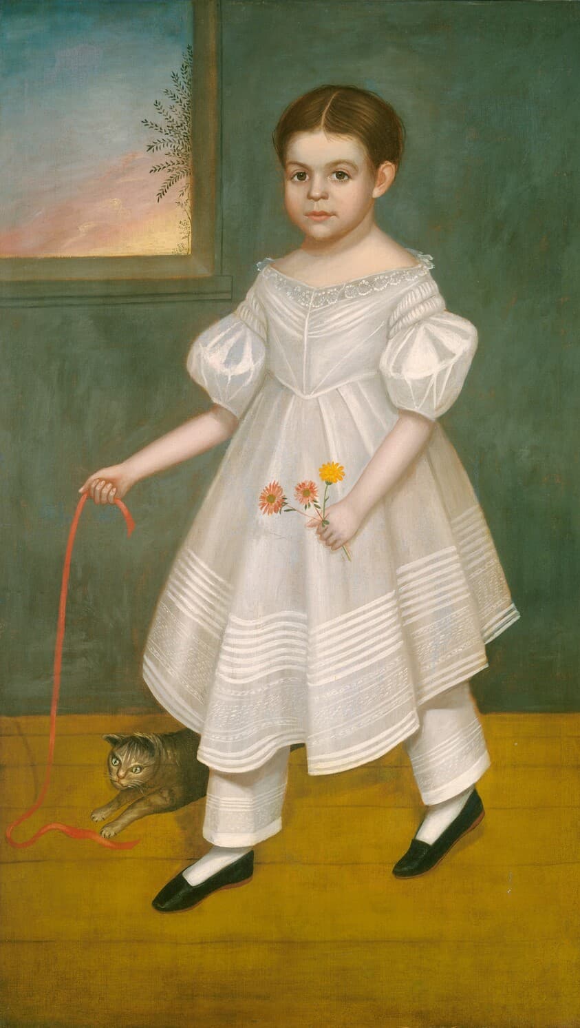 Girl with Kitten — Joseph Goodhue Chandler