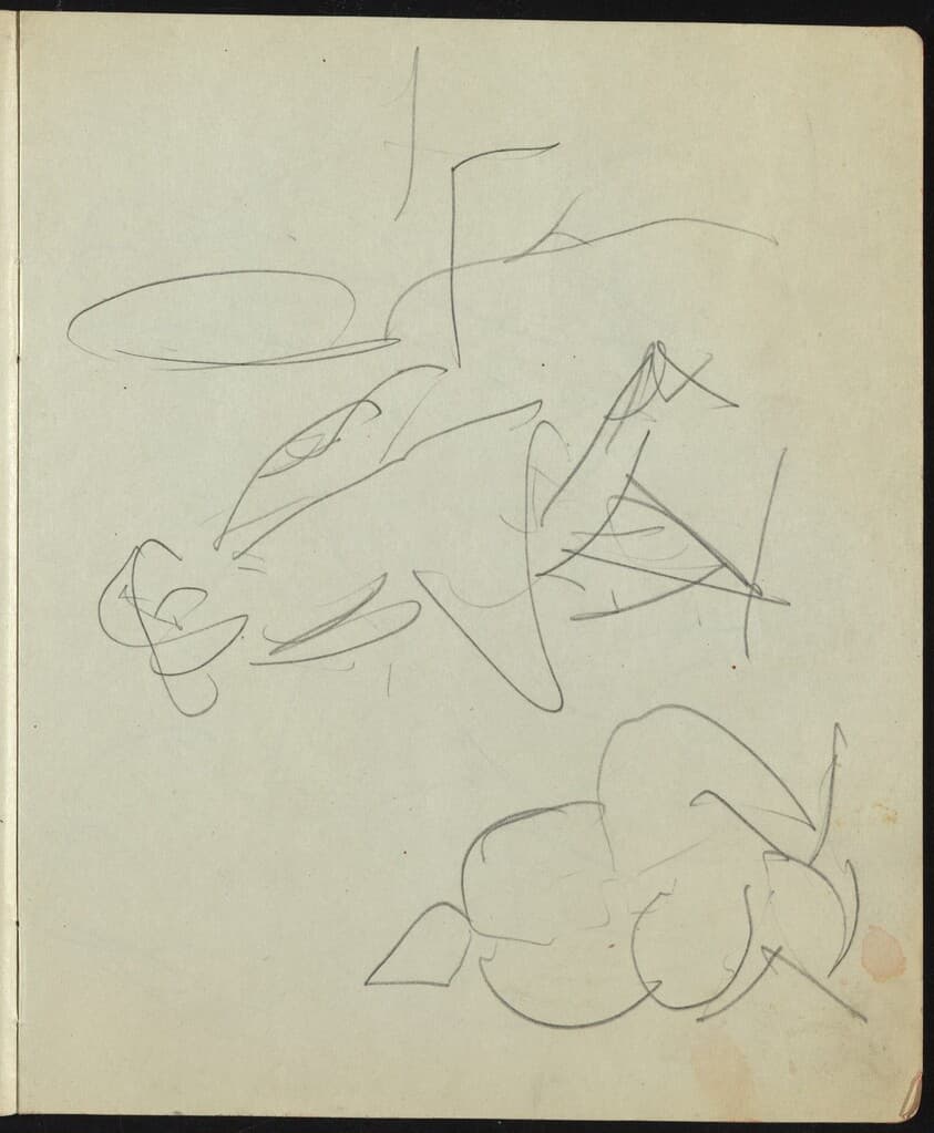 Dancers and Performers (Page from a Sketchbook) — Ernst Ludwig Kirchner