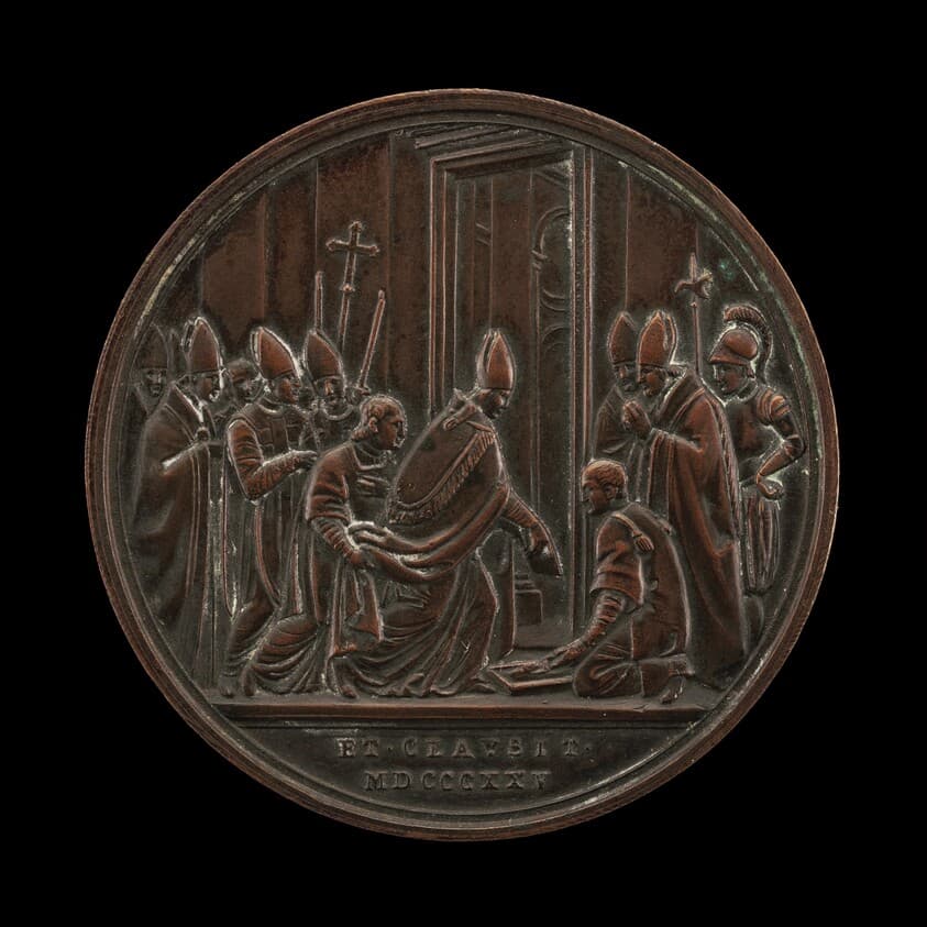 Leo XII and Cardinals Concluding the Jubilee Year [reverse] — Giuseppe Girometti