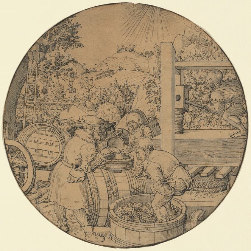 The Wine Harvest (September) — Jörg Breu the Elder