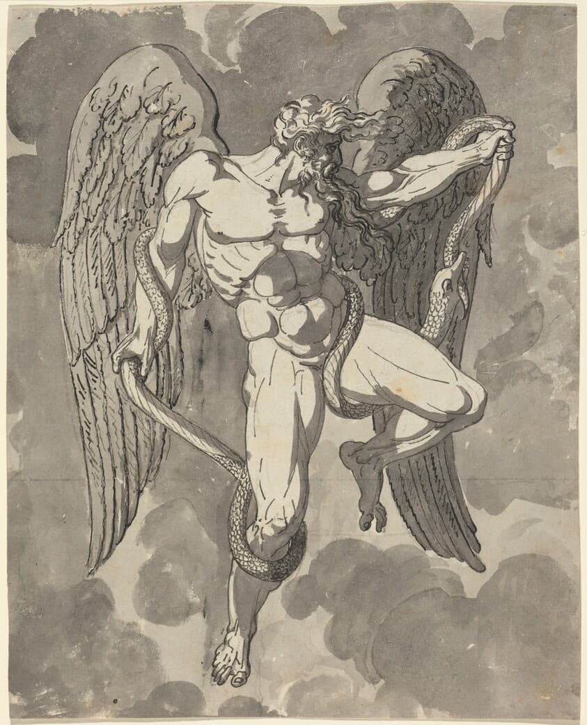 Saturn Wrestling with a Snake — Tommaso Minardi