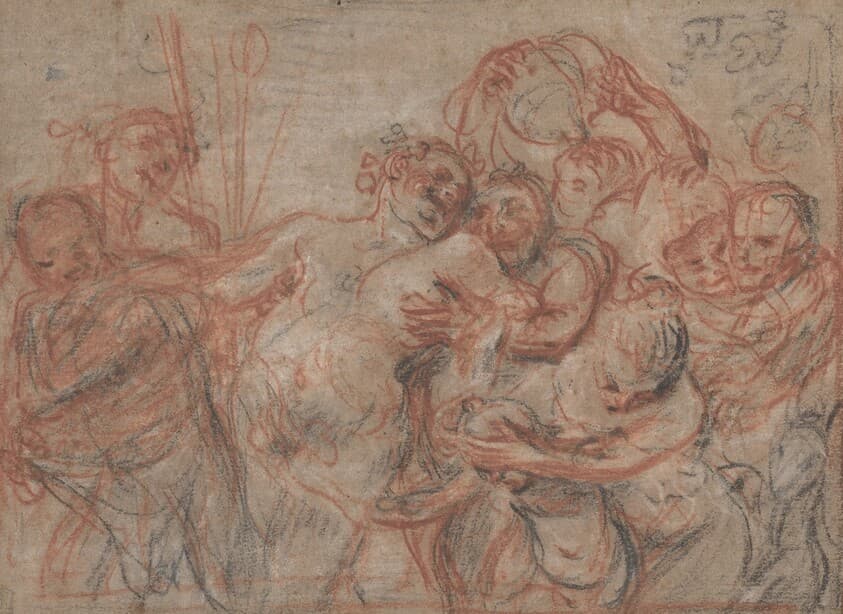 The March of Silenus [recto] — Antoine Watteau