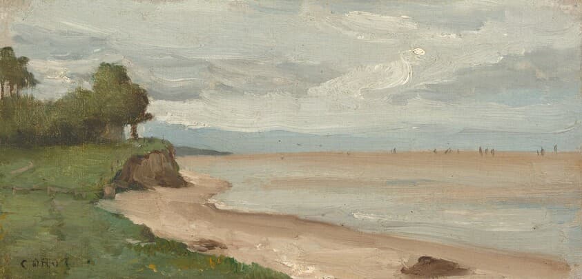 Beach near Etretat — Jean-Baptiste-Camille Corot