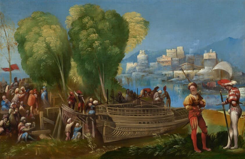 The Trojans Repairing Their Ships in Sicily — Dosso Dossi