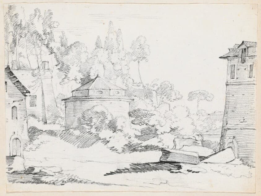 Landscape with the Church of San Teodoro — Joseph-Marie Vien