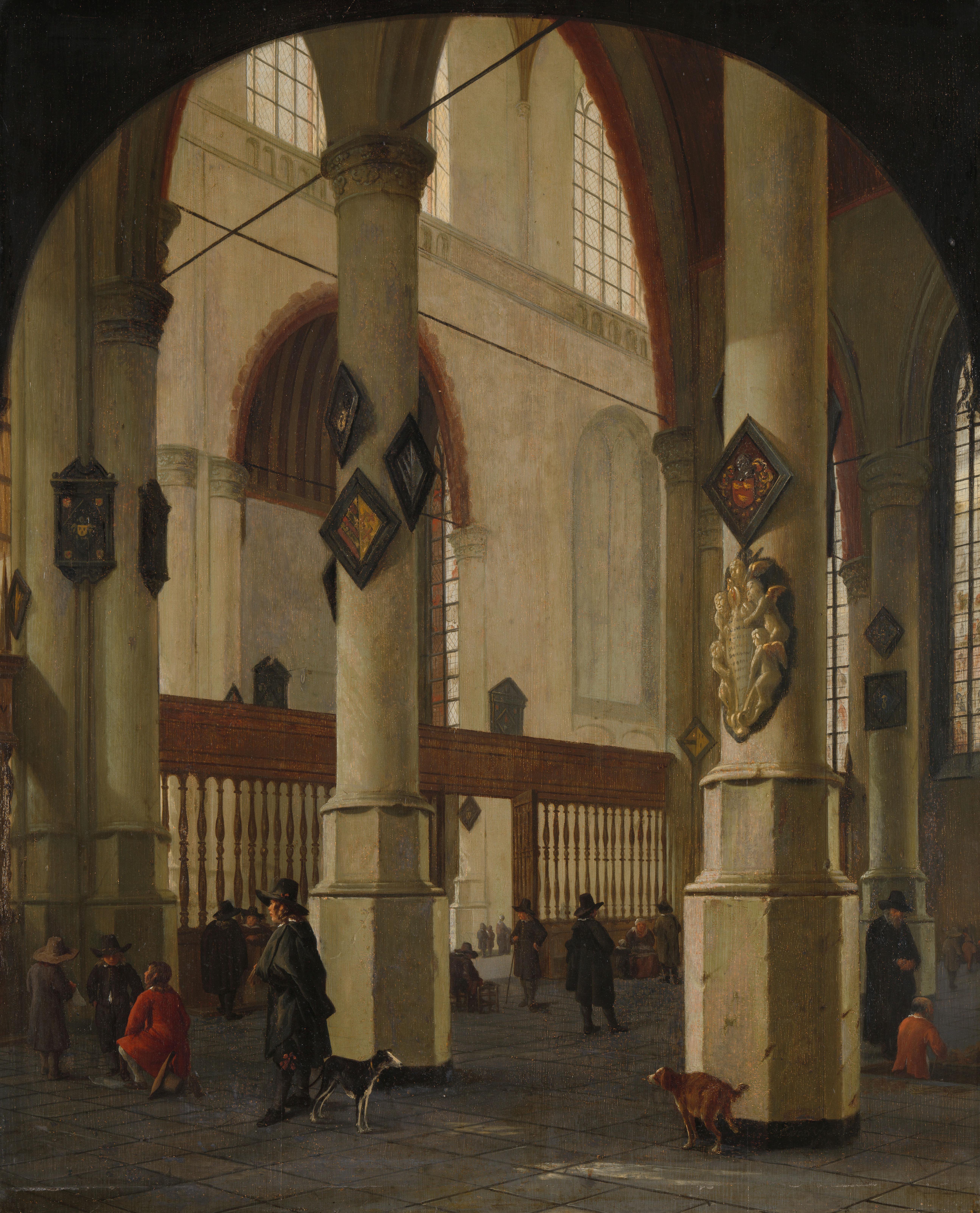 Gezicht in de Oude Kerk te Delft — Hendrick van Vliet