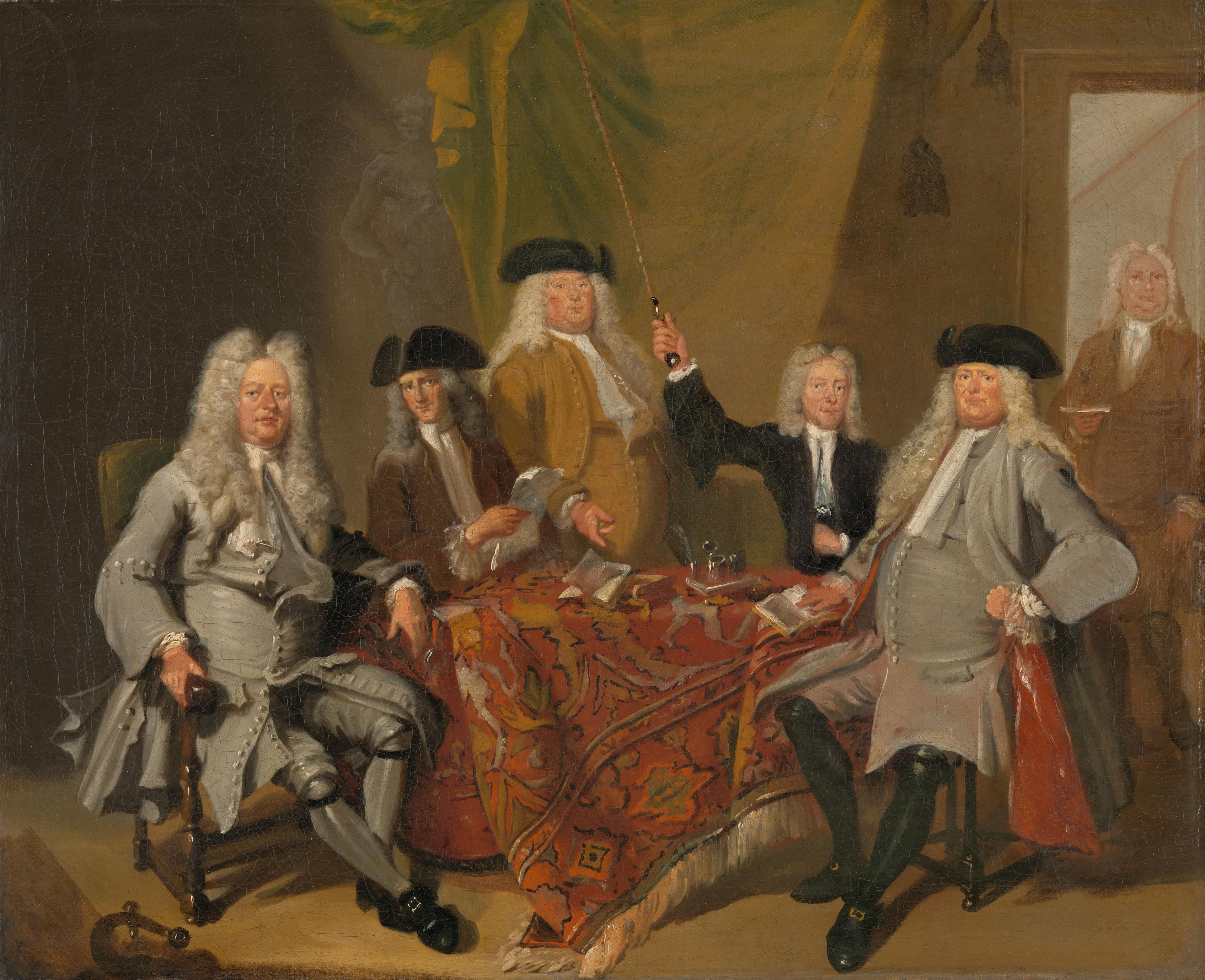 Inspectors of the Collegium Medicum in Amsterdam, 1724 — Cornelis Troost