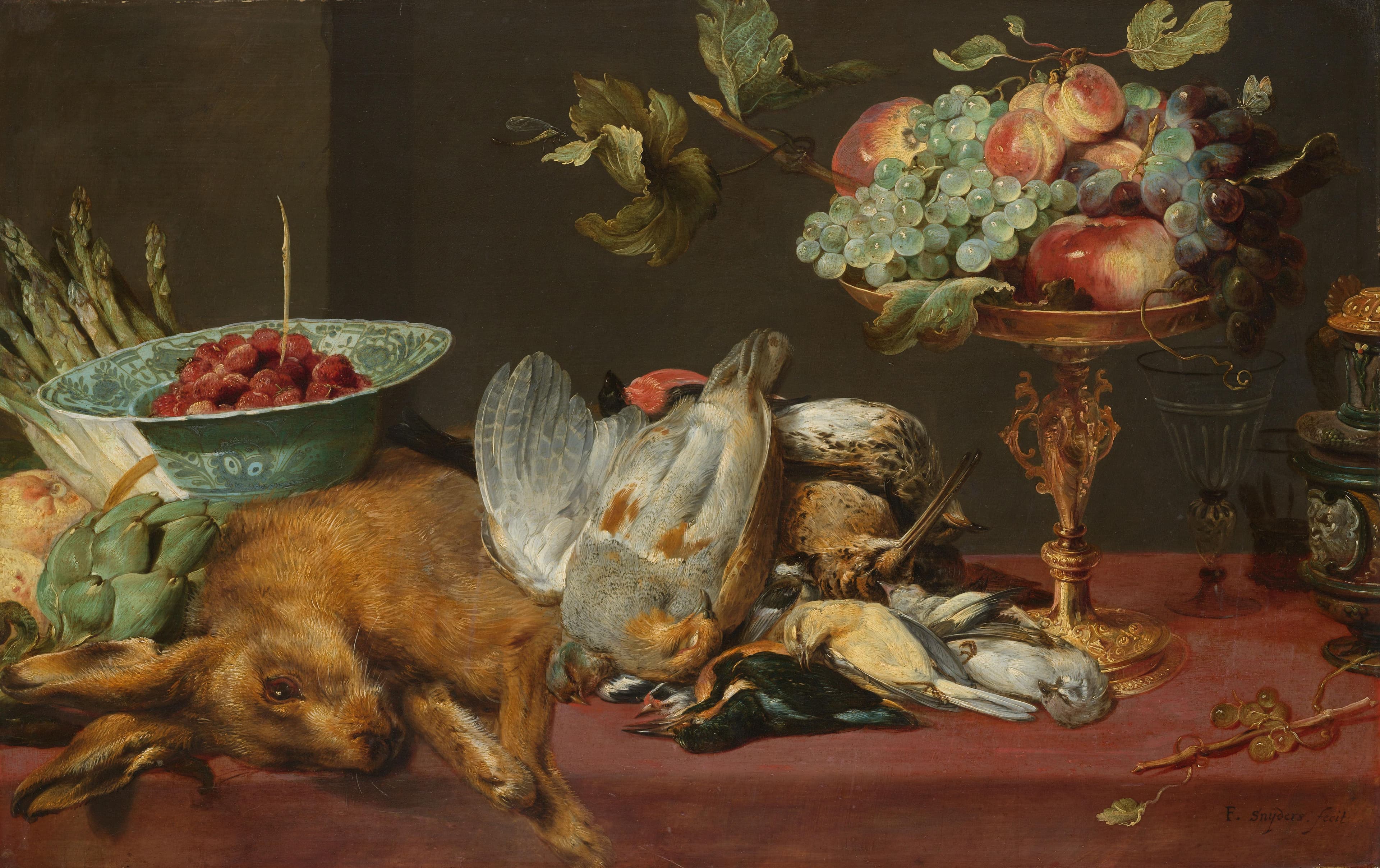 Still Life with Dead Game, Fruit and Vegetables — Frans Snijders