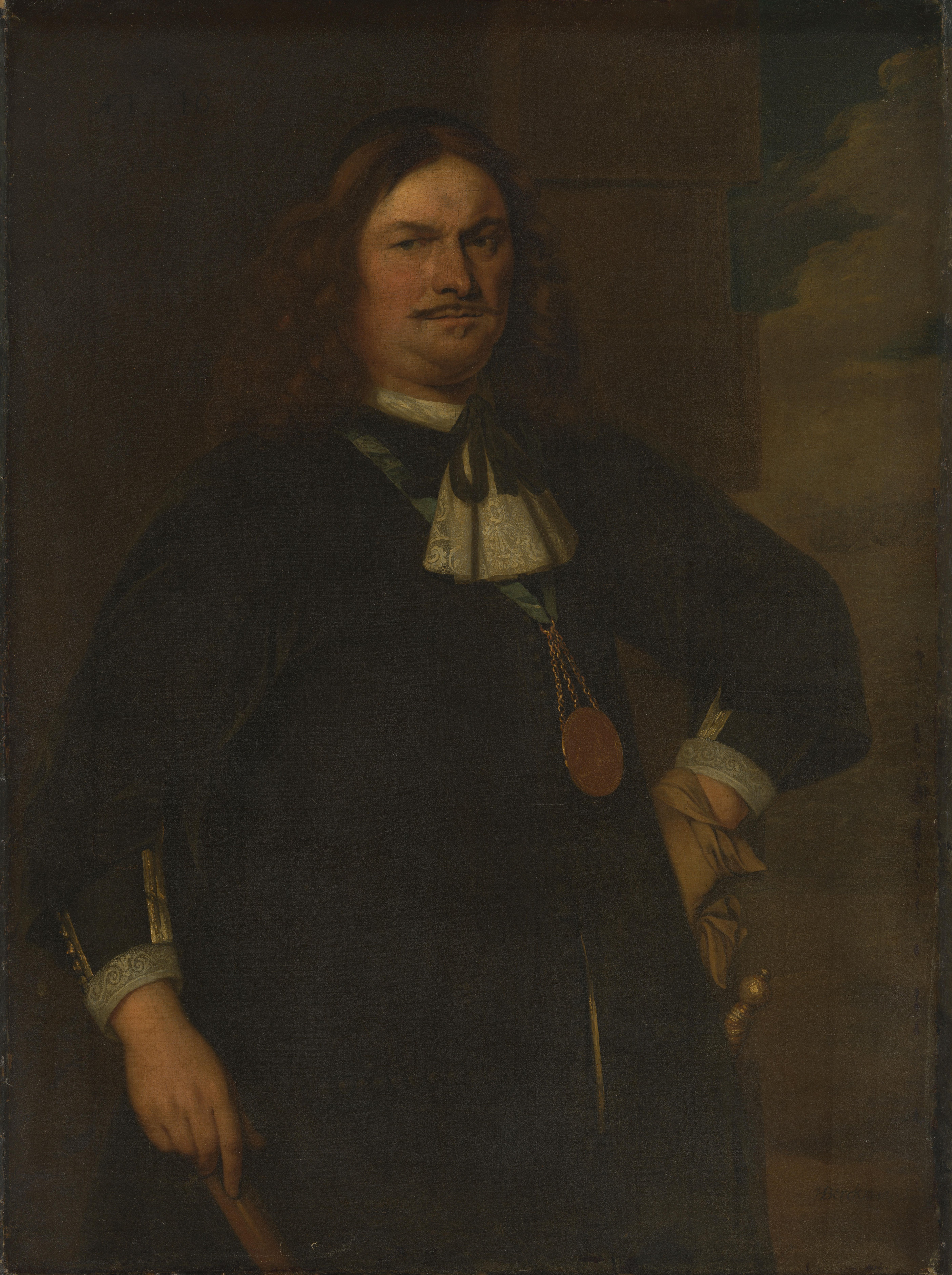 Portret van Adriaen Banckert (ca. 1620-84), luitenant-admiraal van Zeeland — Hendrick Berckman