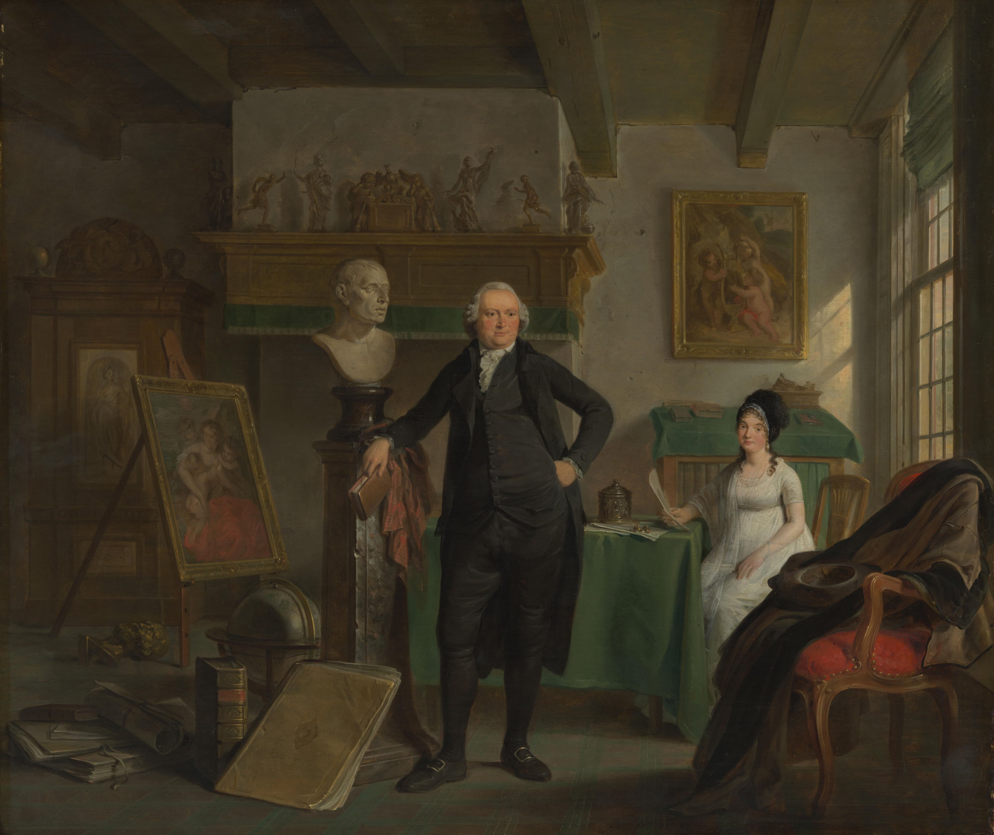 Portret van Jan de Bosch (1737-1823) en Margaretha Kroon (1741-1824) — Adriaan de Lelie