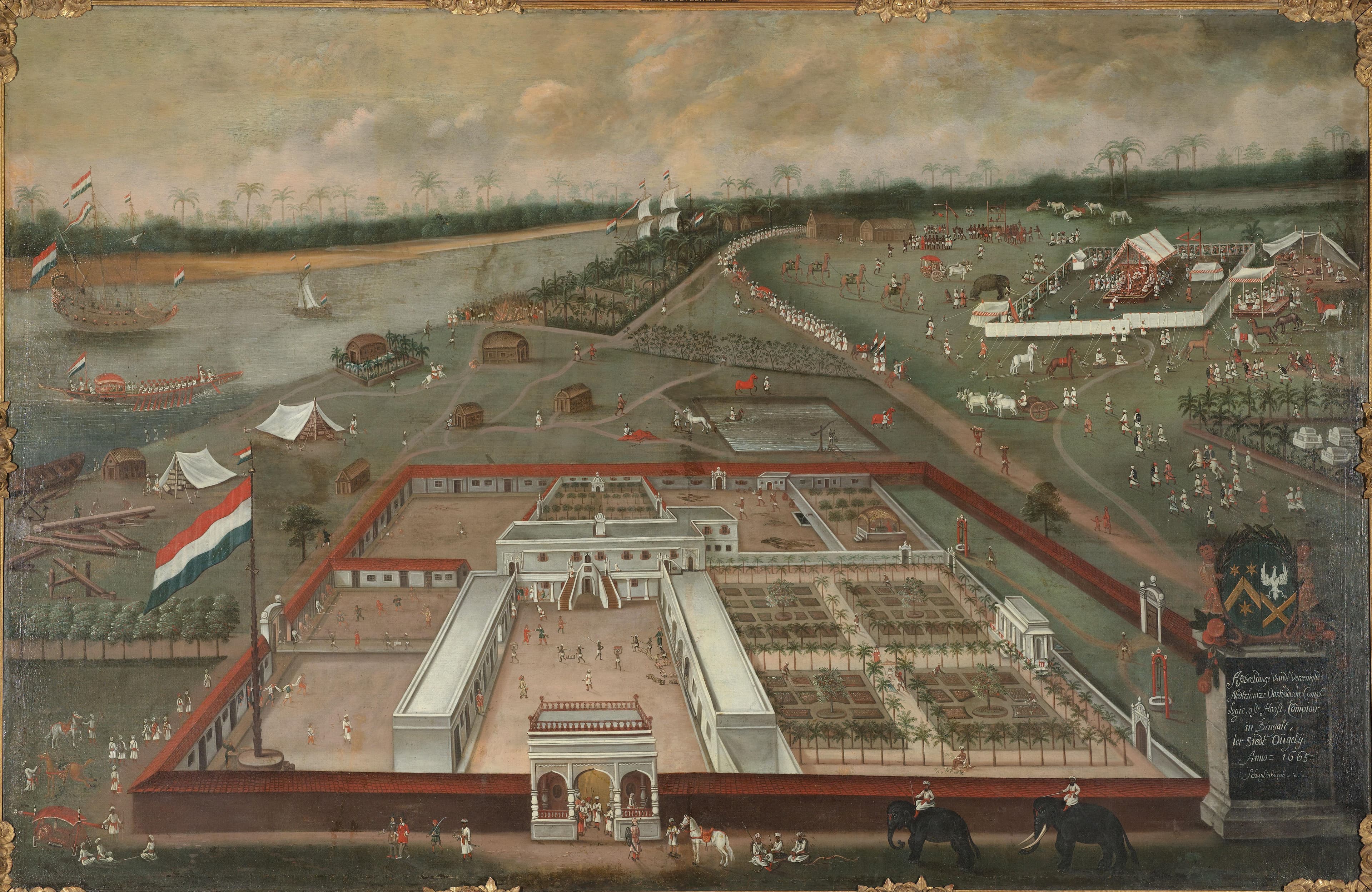 The Dutch Factory in Hooghly-Chinsurah, Bengal — Hendrik van Schuylenburgh