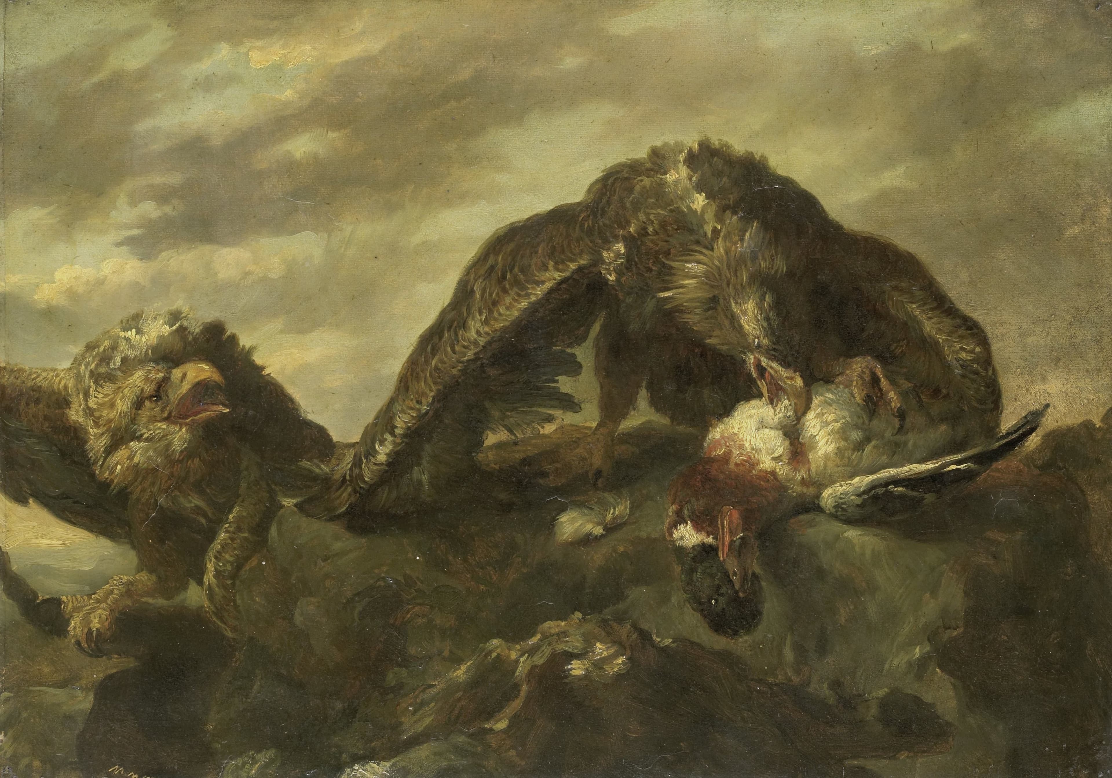 Arenden op rotsen — Matthijs Maris
